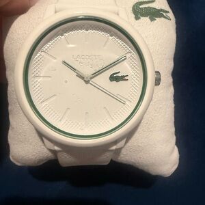 Lacoste White and Green Crocodile Watch